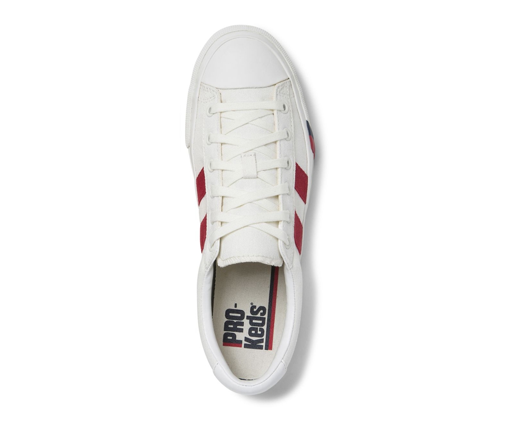 Keds Sneakers White/Red - Royal Plus Canvas - Womens ODXTUG-524